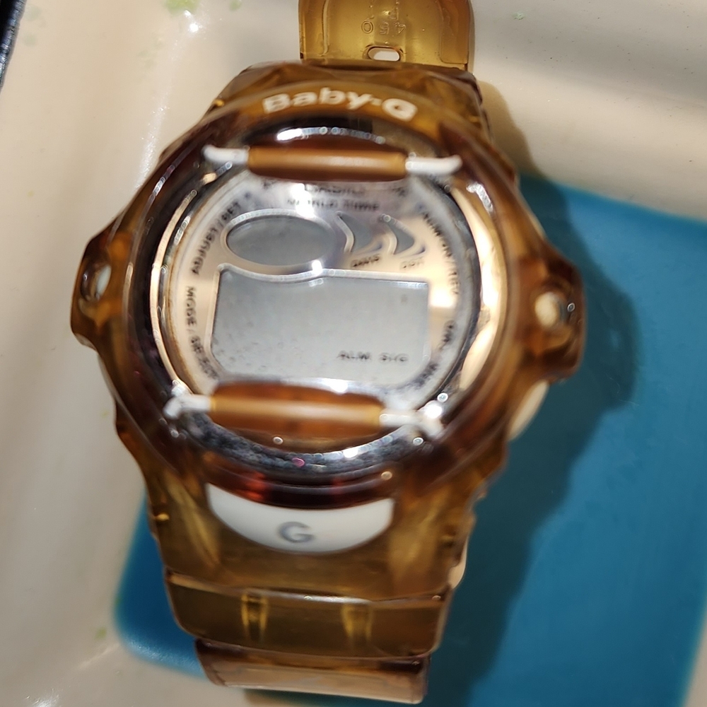 Casio Baby-G Transparent Brown Watch NEW BATTERY RARE WATCH